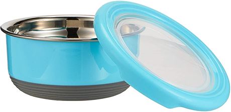 Plastic/Stainless Steel Food Container, 220 ml