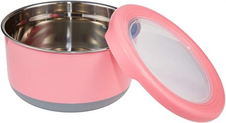 Plastic/Stainless Steel Food Container, 420 ml
